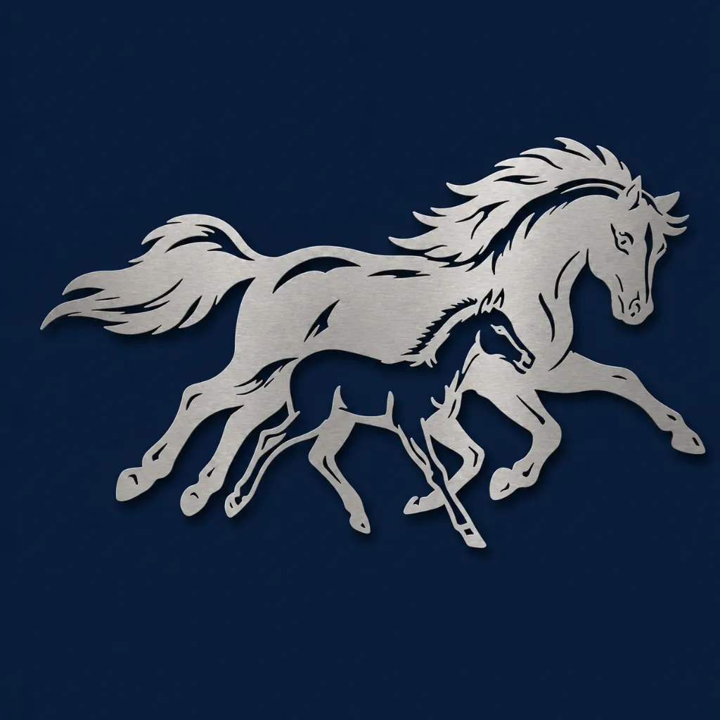 La jument et son poulain inox.webp