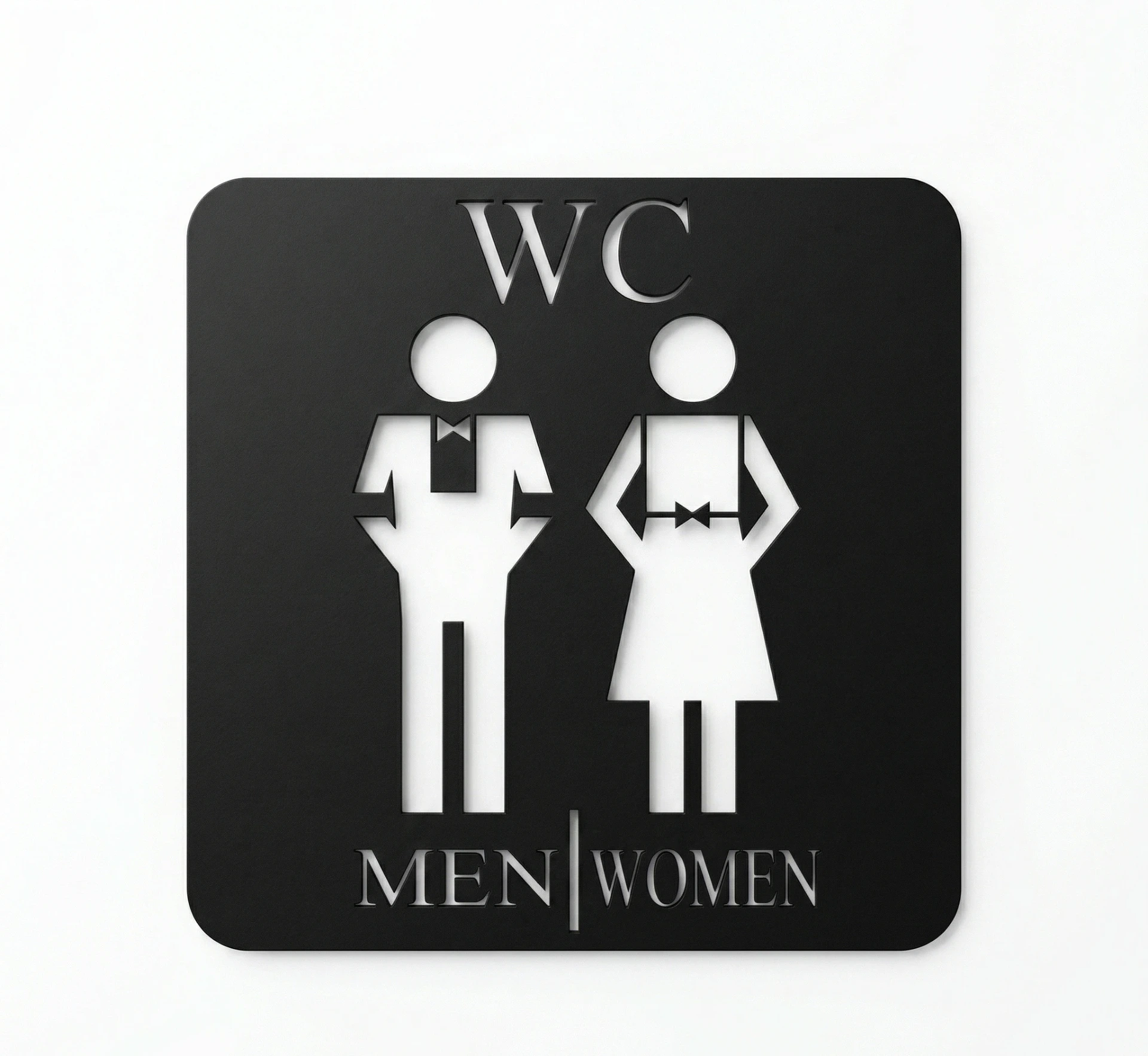 Panneau WC (Noir mat, S (20x20cm))
