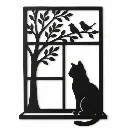 Chat à la fenêtre