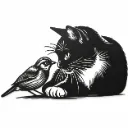 Le chat et l'oiseau