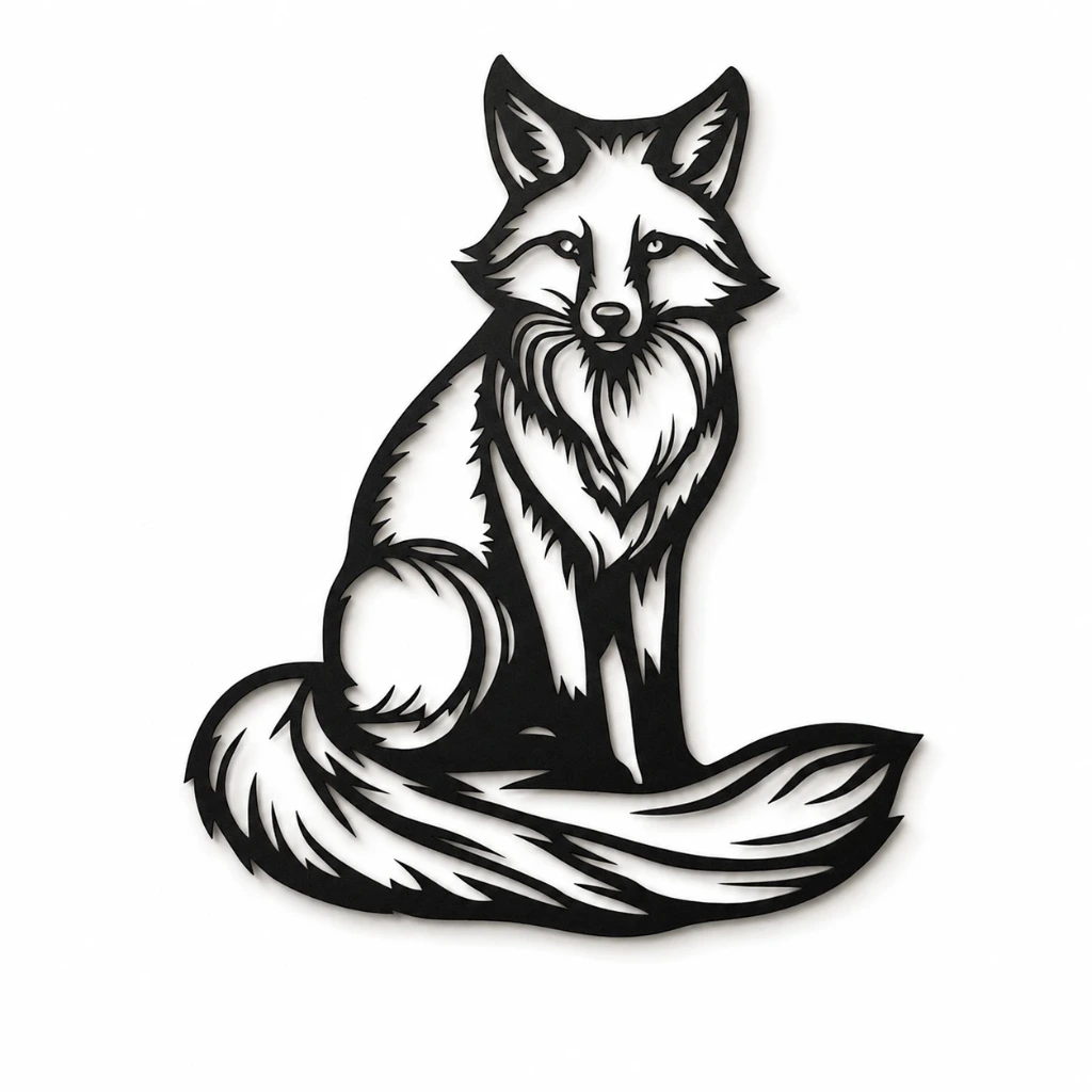 Renard (ALU noir mat  -S- (24cmx16cm))