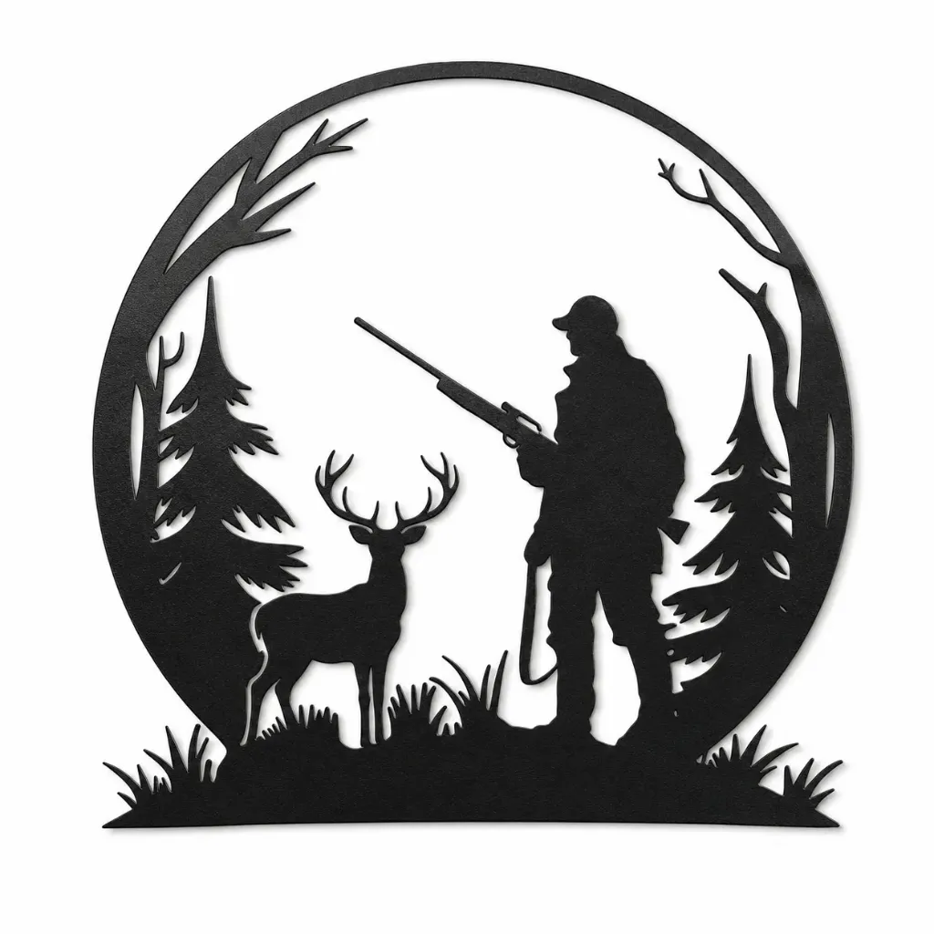Cerf et Chasseur